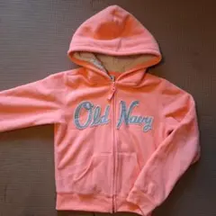 オールドネイビー フリースパーカー オレンジ 蛍光 女の子 小学生 小学校