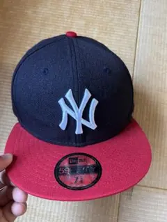 梨*愛様 New Era 59FIFTY ネイビー/レッド キャップ 7 1/8