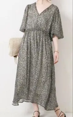 ◇SLOBE IENA スローブイエナ マルチフラワープリントロングワンピース 