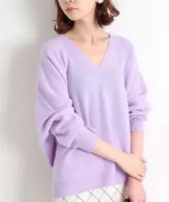 【IENA イエナ】ホールガーメント コクーン Vネック プルオーバー