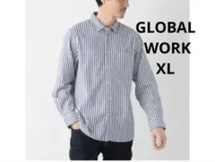 GLOBAL WORK やわらかリッチネルレギュラーシャツX-LARGE