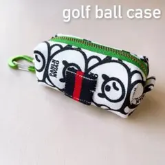 ゴルフボールケース　ボールポーチ　ティー挿しグリーンフォーク挿し　くま柄