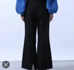 ハレ ワイドフレアバックスリットパンツ