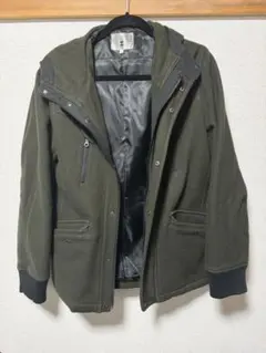 TAKEOKIKUCHI タケオキクチ コートフード付き ダークグリーン