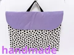 背もたれ防災頭巾カバー♡北欧花柄✖️パープル♡小学校