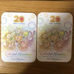 ディズニー ダッフィー＆フレンズ 20周年記念 ステッカー 2枚セット