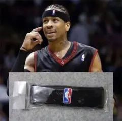 NBA ヘッドバンド アイバーソン iverson 黒 匿名発送　　1003