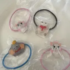 キャラクター付きヘアゴムセット　4個