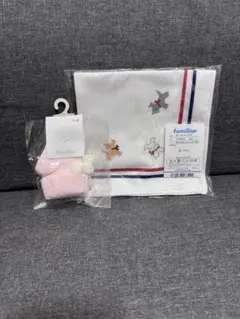 familiar 犬柄ハンカチと靴下セット