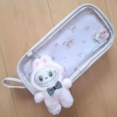 【新品未使用】 ラブブ 筆箱 ペンケース ピンク キャンバスペンケース