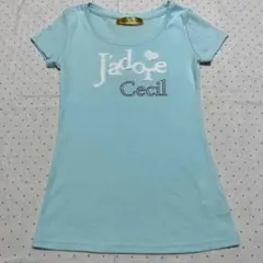 セシルマクビー　半袖Tシャツ　Mサイズ　水色　半T y2k 平成レトロ　当時物