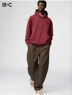 【ユニクロC】バレルパンツ　Mサイズ　ブラウン
