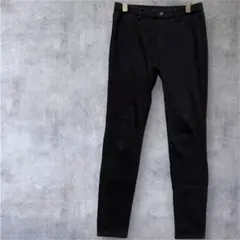 【UNIQLOユニクロ】スキニーパンツ　ズボン　ウエストゴム　ブラック　L