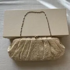 使用回数1〜2回　レース&パール パーティーバッグ