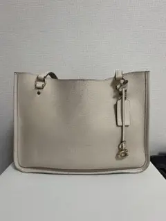 COACH コーチ トートバッグ アイボリー 大容量 A4可 訳あり