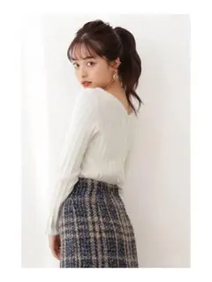 プロポーションボディドレッシング 前後2Wayフェザーリブニット Mサイズ