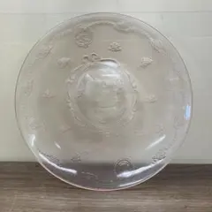 D-4 【希少】サンリオ チャーミーキティ ピンクガラスプレート 大皿 レトロ