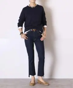 【美品】MOTHER INSIDER CROP STEP FRAY マザー 24
