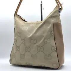 GUCCI ワンショルダーバッグ ジャンボGG キャンバス レザー ハンドバッグ