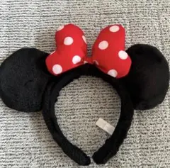 ミニーマウス カチューシャ 赤い水玉リボン