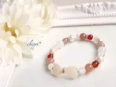 魅力upホワイトリボンブレス♡パワーストーン