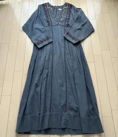 イザベルマランエトワール コットンガーゼ刺繍チュニックワンピース