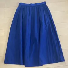 コムサイズム/ネイビー/ロングスカート/裏地つき/夏に軽くてさらさらな着心地のサムネイル
