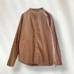 セブンデイズサンデイ バンドカラーシャツ 長袖 ブラウス M 無地 2083