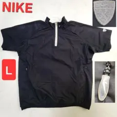 Nike ハーフジップ 半袖ジャケット 黒