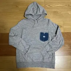 Lee グレー フード付きパーカー デニムポケット