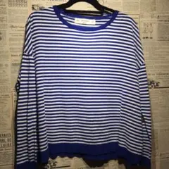 ZARAKNIT ザラ ボーダーロンT size M