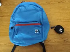 青いリュック・バックパック（ポーチ付き）