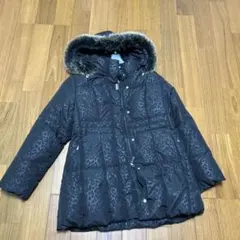 BALMAIN ブラック レオパード柄 ダウンジャケット