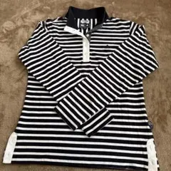 adidas CLIMALITE ストライプ　ゴルフシャツ M