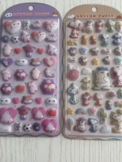 正規品　コットンパフィーシール　ベイマックス　スヌーピー