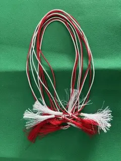 紅白ゴム紐　ふさ付き　5本