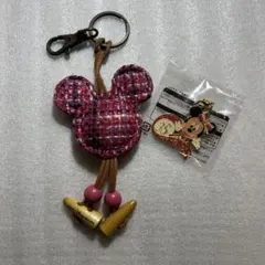 ディズニーリゾート　ツイード　キーホルダー　35周年　ミニー　チャーム