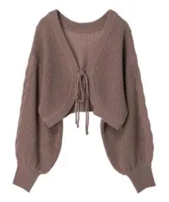 earth music＆ecology ボレロ クロップドニットカーディガン