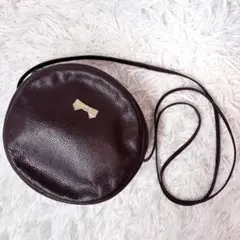 希少品✨️ニナリッチ 丸型ショルダーバッグ ヴィンテージ リボン フランス製 茶