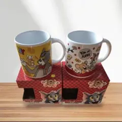 トム と ジェリー マグカップ 陶器 2個 セット 新品 未使用 箱 付　正規品