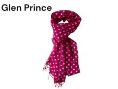 Glen Prince グレンプリンス　ウールストール　ドット　ピンク　マフラー