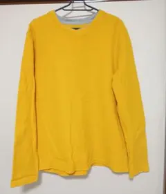 Eddie Bauer　メンズ 長袖Tシャツ M(日本のL相当) イエロー