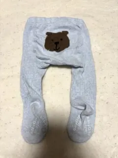 baby gap くまタイツ　水色　0-12m