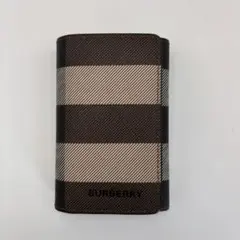 美品　BURBERRY キーケース　6連　ノバストライプ　チェック　ブラウン