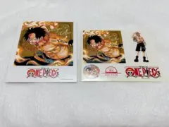 ワンピース　フォトカード＆ステッカー　エース