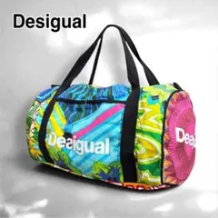 美品　Desigual　デシグアル　総柄　ロゴ　ボストンバック　キャンバスのサムネイル