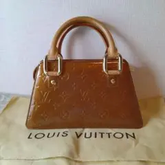 LOUIS VUITTON ヴェルニ ミニフォーサイス ハンドバッグ ブロンズ LOUIS VUITTON 外美品 ルイヴィトン モノグラム ヴェルニ ミニ