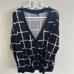 値下げ中!!チェック柄 ニット カーディガン Mサイズ