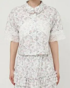 merry jenny flowerレースブラウス　ピンク