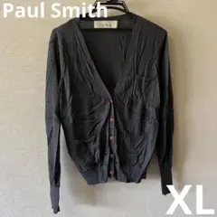Paul Smith カーディガン グレー 赤　XL 大きめサイズ